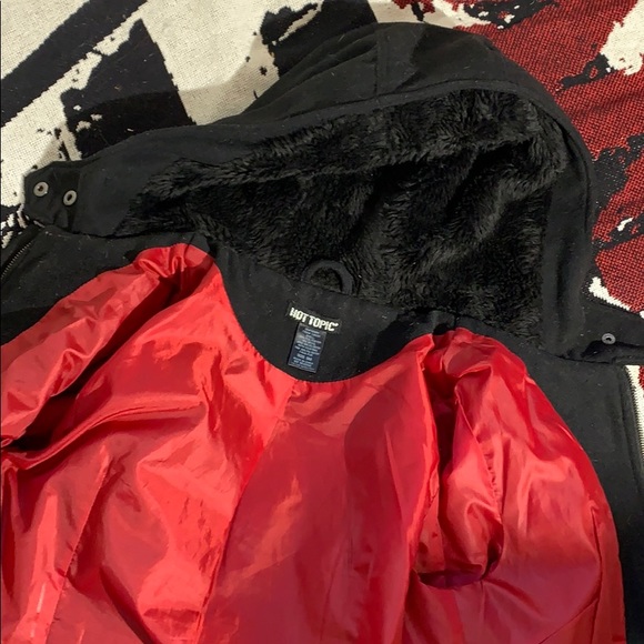 Hot Topic Peacoat with Faux Bone Closures - Picture 4 of 5